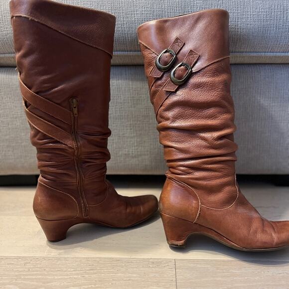 WEB Shoemakers by Eric Michael Brown Leather Slouchy Knee Boots EU 38 US 7.5‌‌‍‍ - Picture 10 of 12